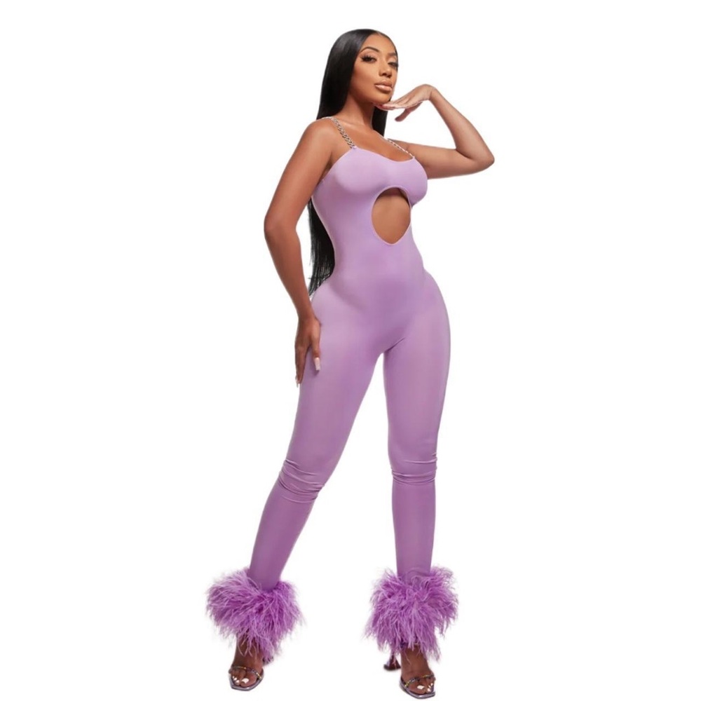 Fur Trim Jumpsuit